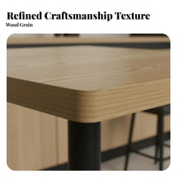 Table, Bench and Chairs Combo Retro & Design 4-Person Square Dining Set Padded Booth Long-Lasting Construction for Bar Stools