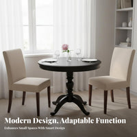 Durable Wood Wood Construction Oval panelpanel Table expandable Design fold-down panel Table Expandable Home Furniture Space-Saving for Apartment Dwellers, Homeowners, Families, Small Living Spaces, Dining Room, Kitchen, morning meal corner