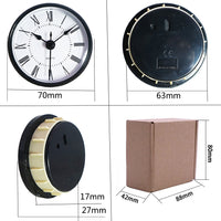 跨境新品直径70mm石英钟头镶嵌式时钟钟胆DIY工艺品嵌入式钟表