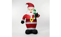 Inflatable Decoration with Candy Cane Indoor Christmas Inflatable Santa Inflatable Santa Outdoor Festive for Homeowners, Yard