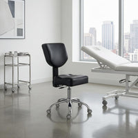 Upholstered Swivel Chair Five-Wheel Height-Adjustable Swivel Chair Stitched Seams