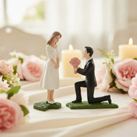 Miniature Couple Scene Mini Miniature Figure Sweet for Tabletop, Couples, Brides