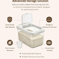 Large Cereal Storage Container, Airtight Grain Storage Bin, Kitchen Storage Cont #variant:Small