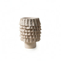 Vase with Wrinkled Texture Contemporary Resin Vase Sturdy for Shelves
