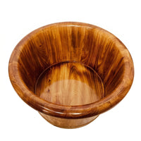 Wood Foot Bath Bucket Traditional Craft Wooden Foot Bath No Assembly Pedicure Soaking Bucket for Washroom