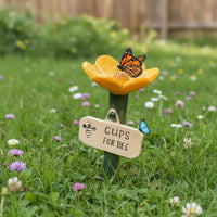 Flower Bee Waterer Resin Material Flower Water Feeder Garden Decoration