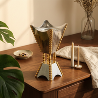 Arabic-Design Incense Burner Silver Finish Zinc Alloy Incense Burner Home Decor Classical Decorative
