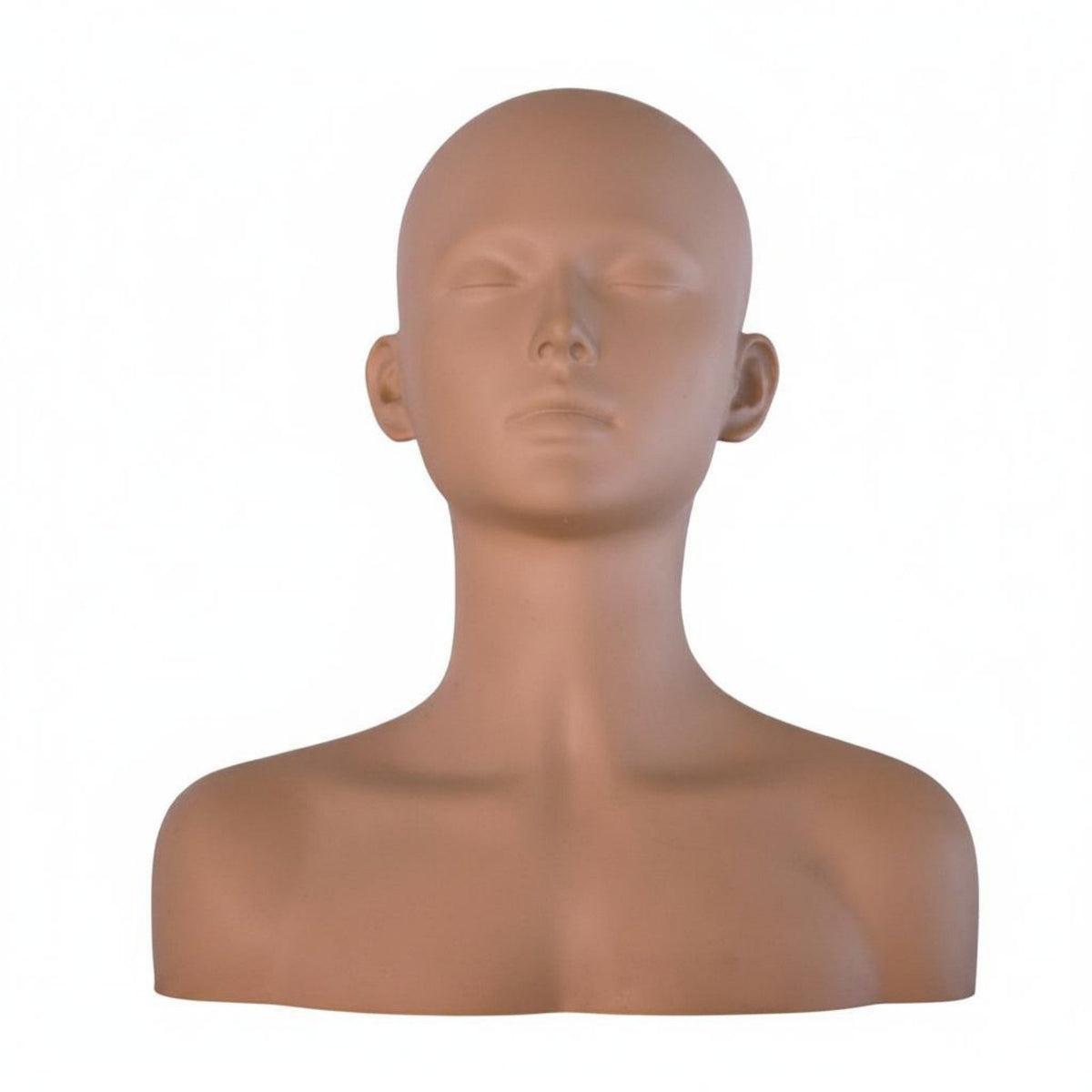 Mannequin Head with Shoulders Realistic Masking Practice Head and Shoulders Display Bust for Students