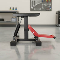 Hydraulic Motorcycle Lift Height Adjustable Hydraulic Motorcycle Lift Anti Slip Top Maintenance Stand Riders, Garage, Workshop