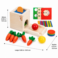 4-in-1 Wooden Activity Box, Educational Toy for Toddlers 3+, Fine Motor Skills and Early Learning
