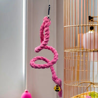 Pet Bird Toy Climbing Rope for Parrot Enrichment, Thickened Rope Bird Cage Toy, Hanging Perch for Small Parrot Parakeet Cage Accessories