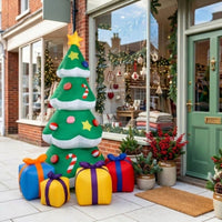 Inflatable Christmas Tree Festive Christmas Tree with Gift Boxes Inflatable Present Box Bright Holiday Display Lightweight