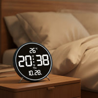 Angled Legs Round LED Desk Clock Timepiece