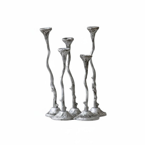 Cast Aluminum Candle Holder Stable Foundation with Five-Arm Candle Holder Smooth Profile Table Centerpiece
