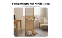Easy Setup Freestanding Partition Lightweight Arched Cane Panel Partition with Shelves Allows Light and Ventilation Room Divider Minimalist Aesthetic for Small Apartment Residents, Homeowners, Interior Design Enthusiasts, Entryway, Entrance Hall, Bedroom