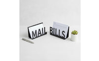 2 Pieces Acrylic Mail Organizer Cutout Lettering Desktop Letter Sorter