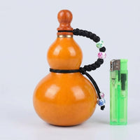 Chinese Feng Shui Gourd Keychains, Hanging Gourd Decoration for Car, Wallet Char #variant:Aged Gourd with Chinese Knot