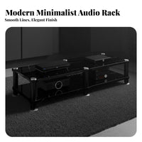 1 Piece Power Amplifier Stand Audio Equipment Rack Shock Absorbing Feet Modular Storage Sturdy Structure Suitable for Audiophiles KTV Living Room