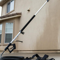 Telescoping Pressure Washer Wand No Ladder Needed Pressure Washer Extension Wand Rust-Resistant Brush Head Included for Garden