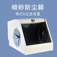 牙科氧化铝喷砂防尘箱技工防尘罩过滤箱集尘器带灯配过滤网装置