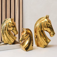 Ceramic Horse Bust Light Luxury House Decoration Modern Design for Entryway