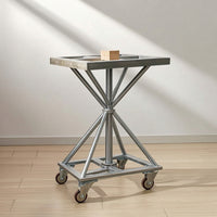 Spray Painting Turntable Mobile Rotating Spray Table Paint Rack with Wheels for Woodworkers