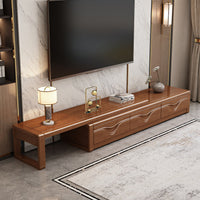 Solid Wood TV Cabinet with Coffee Table, Extendable, Chinese Style