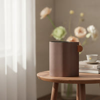 Vase with Side Tab Sculptural Tabletop Vase Vessel Modern Decorative for Living Room, Entryway