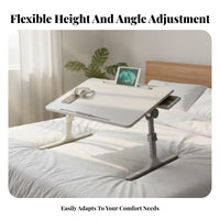 Adjustable Folding Laptop Table Non-Slip Legs Foldable Laptop Table beverage holder Holder