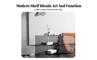S-Shaped End Table Minimalist Design Nightstand space-efficient for Small areas