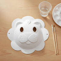 White Paper Pulp Mask Lightweight DIY Painting Mask Comfortable Fit for Children