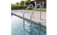 Stainless Steel Pool Ladder Non-Slip Pool Ladder with Handrails Screw-On