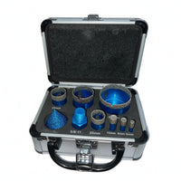 9 Pieces Diamond Tipped Tool Kit Hard Materials Diamond Kit High Precision Tools