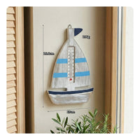 MarineShaped Thermometer Rustic Finish Wooden Wall Thermometer Beach Theme