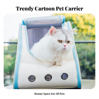 Breathable Cat Carrier Backpack Large Capacity Foldable Pet Backpack Built-in Safety Leash for Travelers, Traveling, Vet Visits, Outdoor