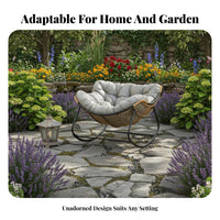 Upholstered Rocking Chair Gentle Rocking Motion Lounge Seating High Spine Support MoGermanrn Aesthetic