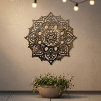 Metal Mandala Wall Oversized Size Mandala Wall Decor Hollow Cut Design for Outdoor