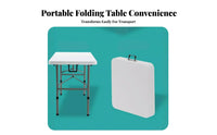 Fold-in-Half Table Foldable Design Folding Desk Lightweight for Street Vendors
