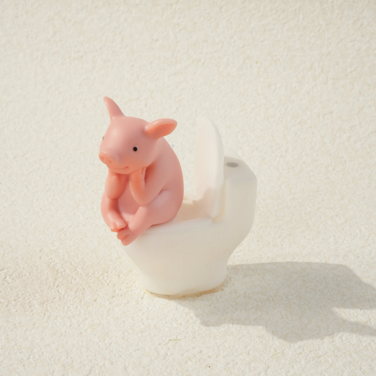 Pig on Toilet