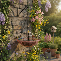 Solar Bird Bath Fountain No Wiring Hanging Bird Bath Fountain Environmentally