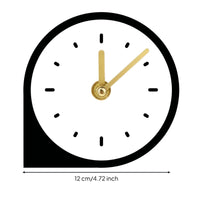 Minimalist Desktop Clock Sparse Markers Analog Desk Clock Symbol-Line Dial Home Decor for Bedside Table, Living Room