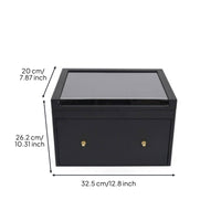 Card Collection Display Case Large Capacity Wooden Trading Card Box Dustproof for Sports Fans