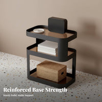 2-Tier Nightstand Space-Saving 2-Tier Accent Table adaptable Use for Dorm Room