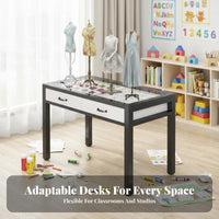 Kindergarten Drawing Table Spacious Desktop Kids Crafting Table and Chair Set Child-Centered Influenced for Students, Preschoolers, Childcare Center