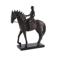Equestrian Figurine Resin Equestrian Statue Artistic for Entryway, TV Cabinet