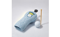 3 Pieces Golf Headcover With | Leopard-Print, Golf Club Headcover with luxurious faux-hair, Embroidered