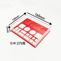 Watch Repair Tool Storage Box, Plastic, Red/Blue