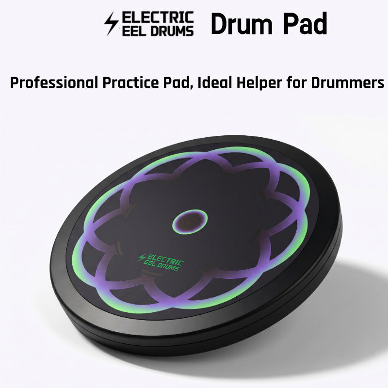 EEL 12-inch Practice Pad Drum Set Practice Device for Beginners with Metronome Set Striking Board Training