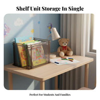 Clear Book Bin sturdy Stackable Clear Book Crate Easy to Clean for Study Room