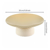 Round Pedestal Tray Glossy Display Piece Decorative